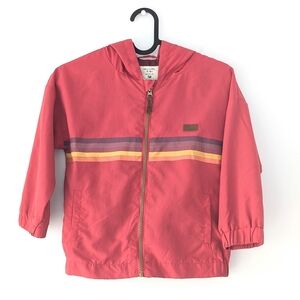L&P Kids Red Hooded Fall/Spring Windbreaker/Light Rain Jacket ~ Size 5-6